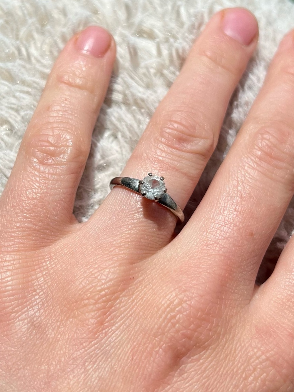 Silver Solitaire Ring